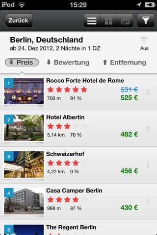 Hotelsnapper Hotel Suche for SECTOR screenshot 2