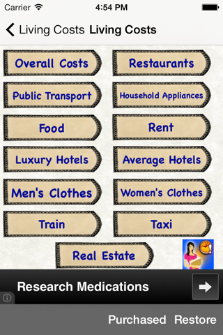 Living Costs screenshot 2
