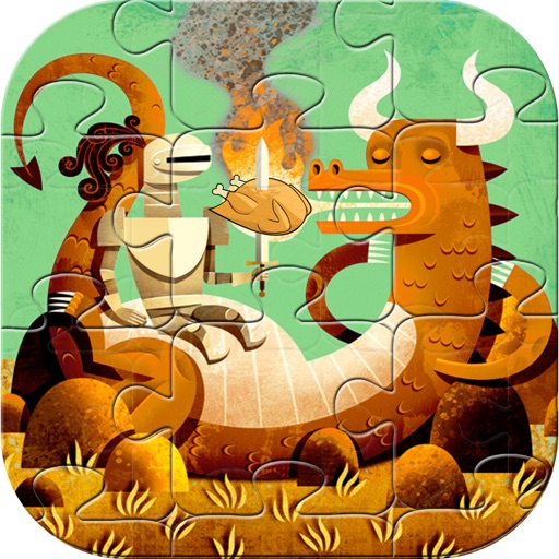 Angry Dragons: Puzzle Battle Conquest - Free Jigsaw Saga (For iPhone, iPad, and iPod) Icon