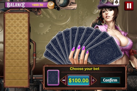 HI-LO Steampunk - Higher or Lower Top Free Guess the Cards Game screenshot 2