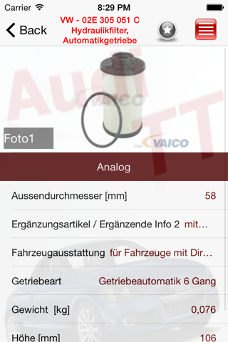 AutoParts  Audi TT screenshot 3