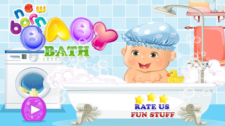 Newborn Baby Bath - Cute mommy love, care and dress up game of baby girl & baby boy