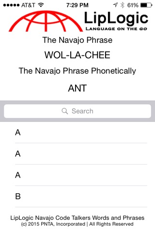 LipLogic Navajo Code Talkers Words and Phrases screenshot 3