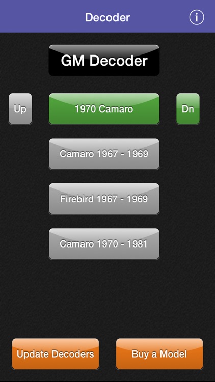 Option Decoder for GM Classics