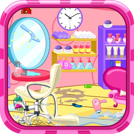 Clean up hair salon - Cleanup game icon