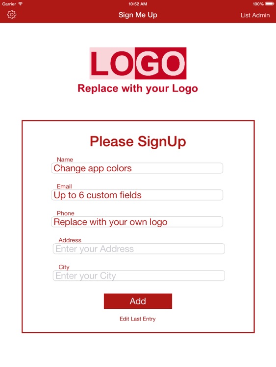 Sign-Up Sheet HD