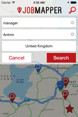 JobMapper: Job Search by Map Location screenshot 2