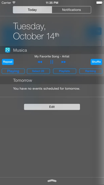Musica - Widget Player