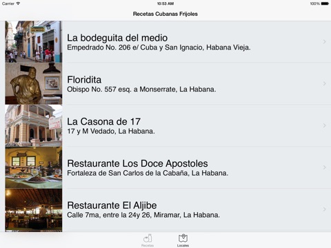 Cuban Recipes Beans & Restaurants HD screenshot 3