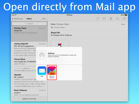 Winmail DAT File Viewer Pro -  winmail.datのOutlookファイル（TNEF形式にエンコードされたもの）をiPhoneやiPadで開きますのおすすめ画像3