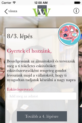 Waldorf-Wedding esküvőtervező app screenshot 2