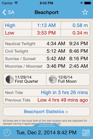 Tide Times SA Plus screenshot 3