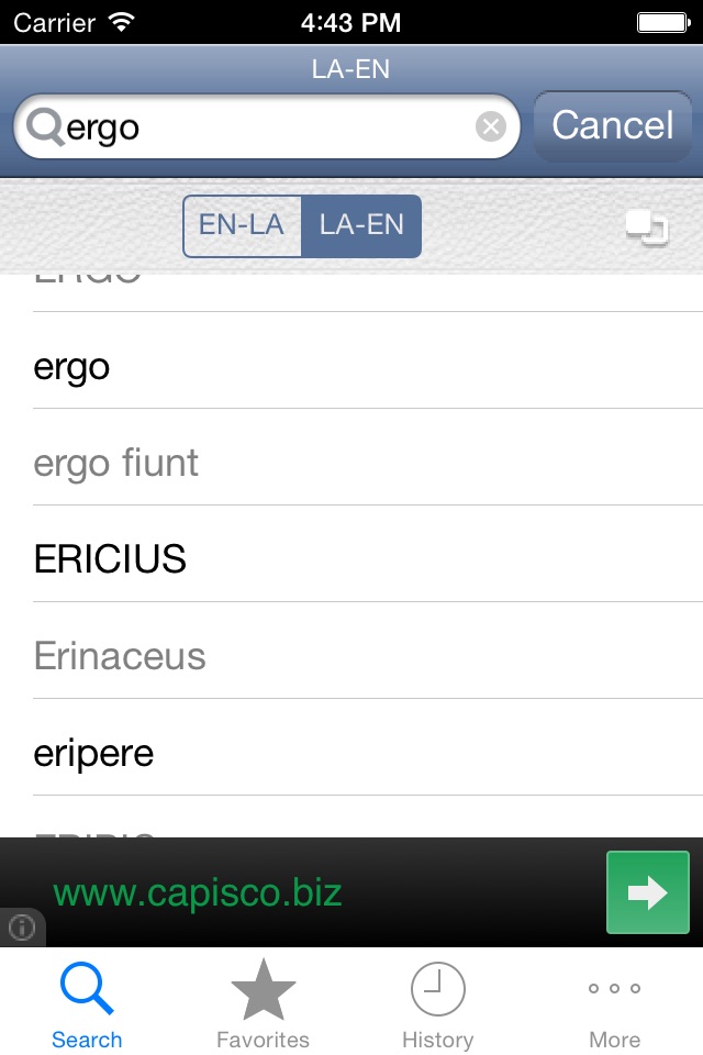 Latin<>English Dictionary screenshot 3