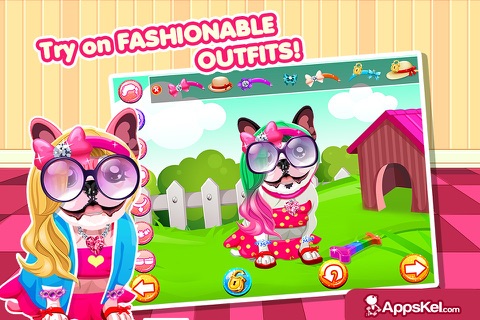 Fun Doggy Dress Up - Beauty Baby Pup Pets Salon And Hair Fashion For Girls Free Game screenshot 2