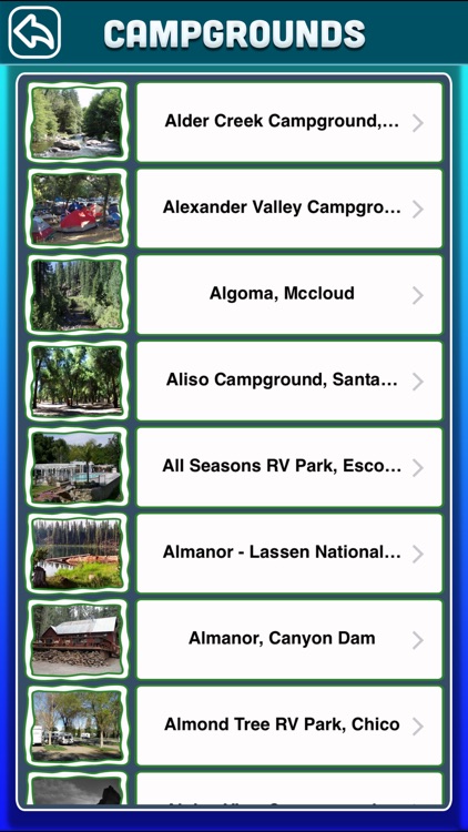 California Campgrounds & RV Parks