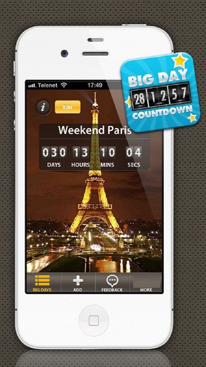 Big Days of Our Lives " Event Countdown Timer "