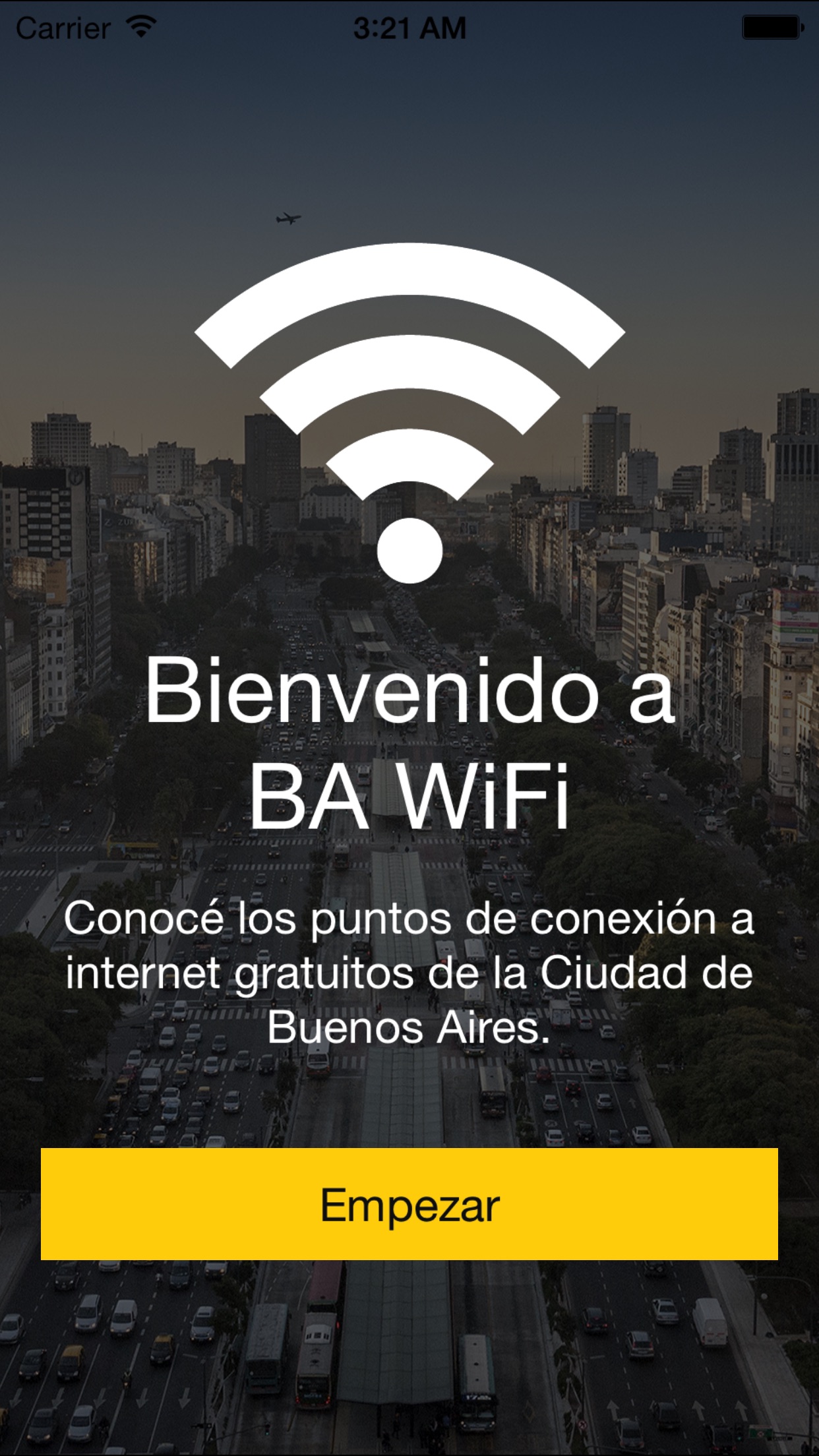 Screenshot do app BA Wifi