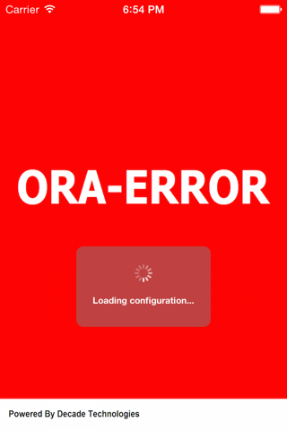 ORA-Error screenshot 3