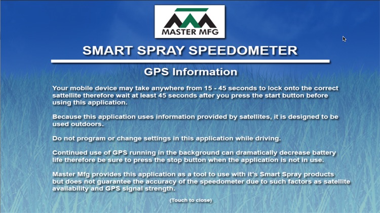 Master Mfg Smart Spray Speedometer screenshot-3