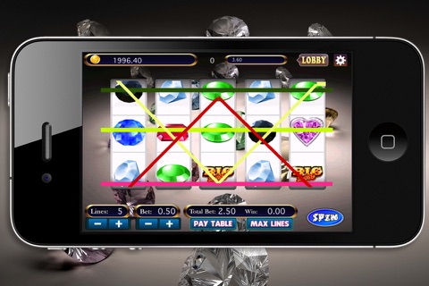 Mega Diamonds Slots Machine screenshot 2