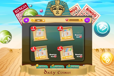 King Tut Bingo FREE - Bingohall Shootout screenshot 2