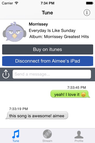 Mimus audio sharing screenshot 3