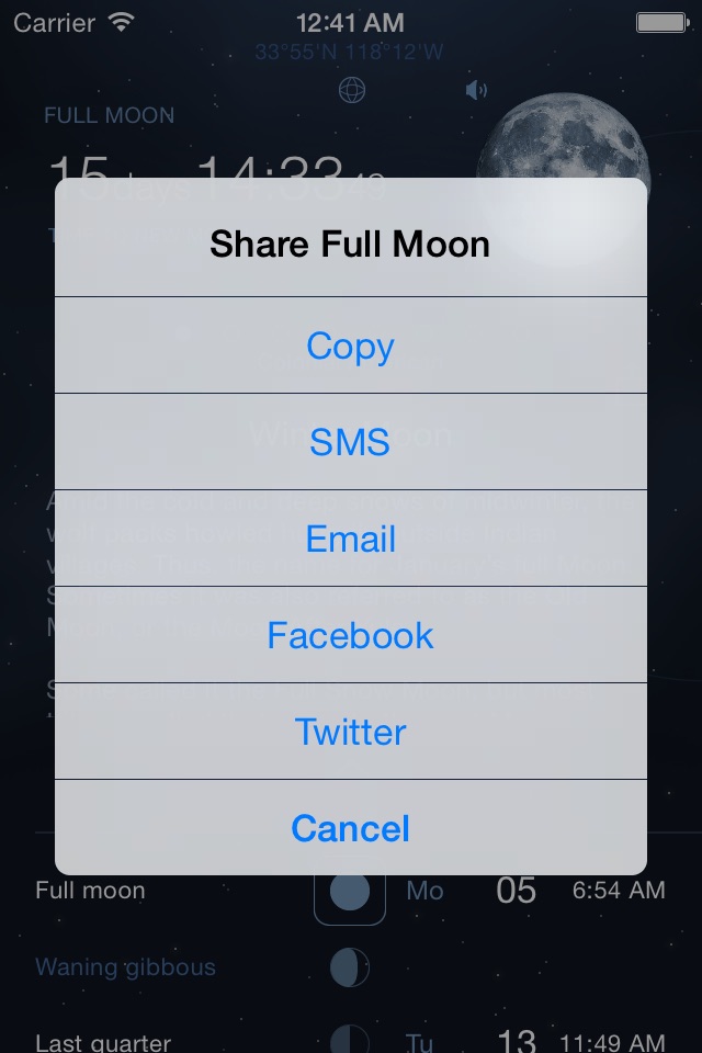 Moon Phases Deluxe - Full and New Moon Calendar screenshot 4