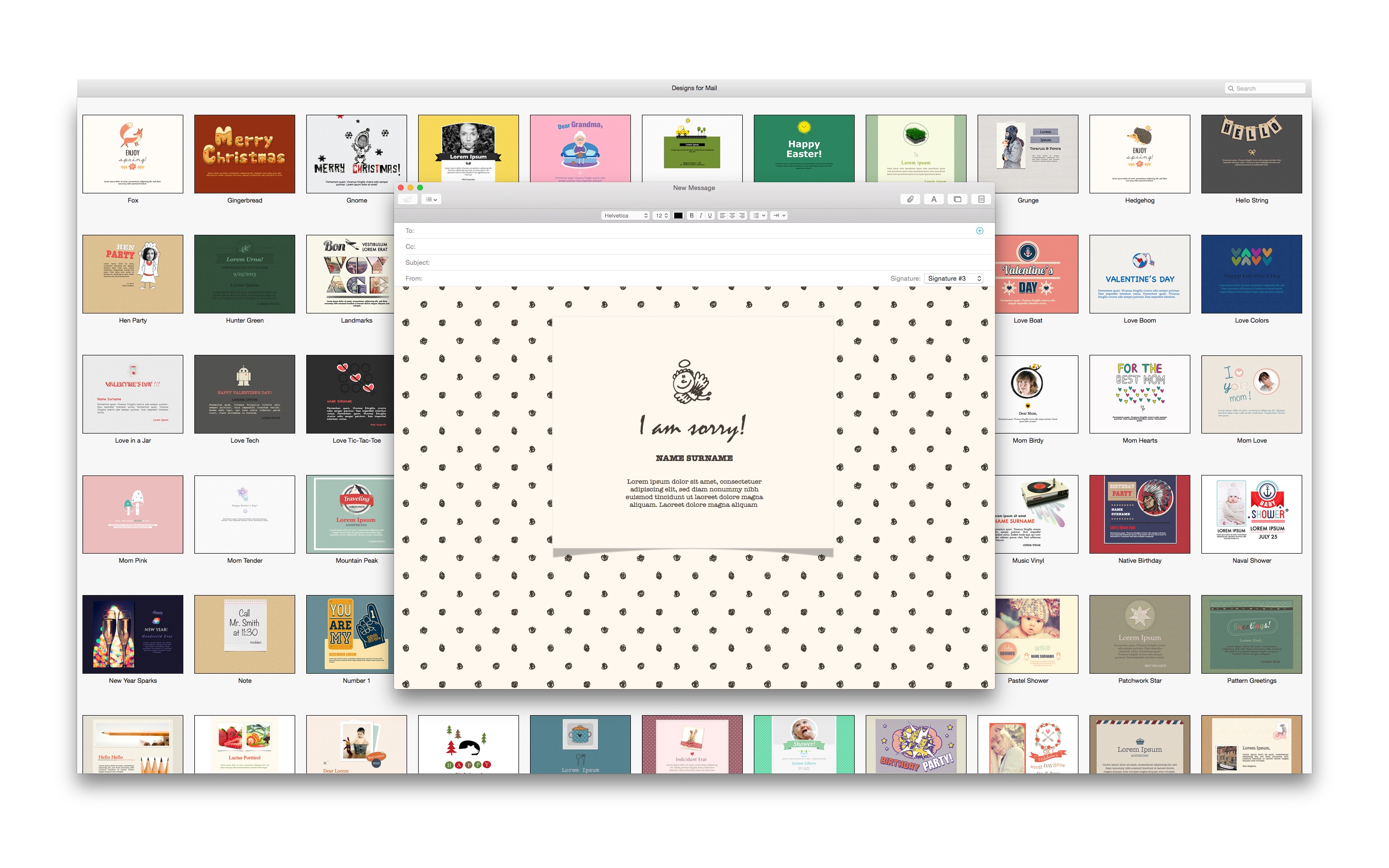 Screenshot do app Mail Stationery Expert - Templates for Mail