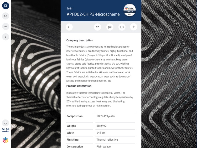 ISPO TEXTRENDS Trend App 2016/17