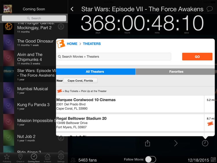 Movie Hype HD - Social Movie Tracker, Movie Showtimes, Movie Trailers, Movies and TV Check in & Movie News Alerts screenshot-3