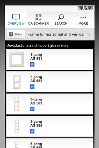 JUNG Catalogue App including QR Code Scanner screenshot 3