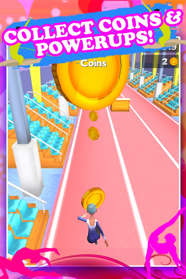 American Gymnastics Girly Girl Run Game FREE screenshot 2