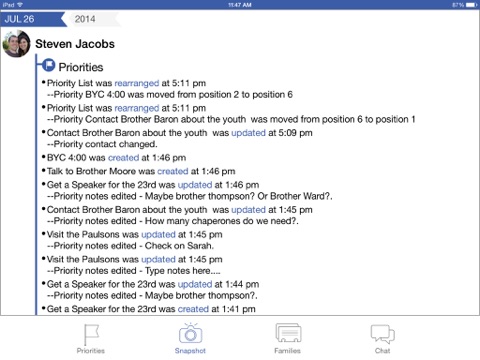 WardPlan Task Management for LDS Organizations for iPad screenshot 2