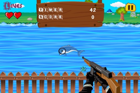 A Shark Shooter Sniper Game - Scary Fish Revenge FREE screenshot 2