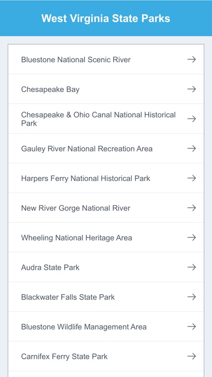 West Virginia National Parks & State Parks