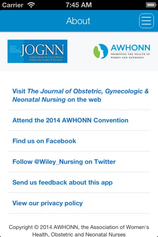 The Journal of Obstetric, Gynecologic & Neonatal Nursing screenshot 2