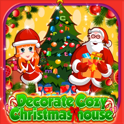 Decorate Cozy Christmas house Icon