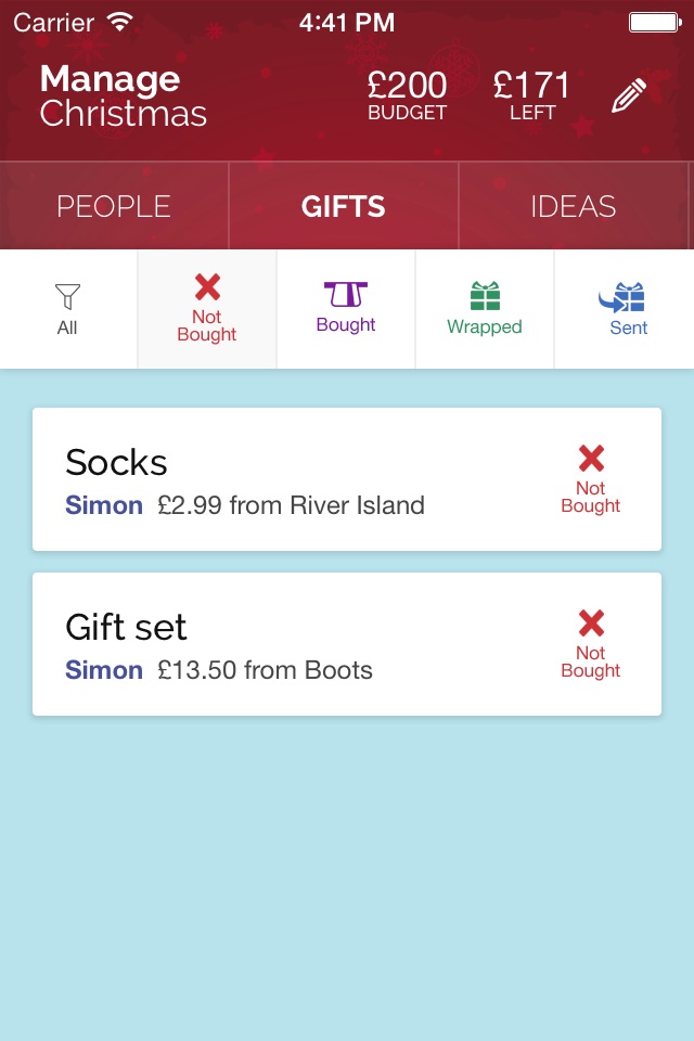 Manage Christmas - Christmas Gift List Manager screenshot 3