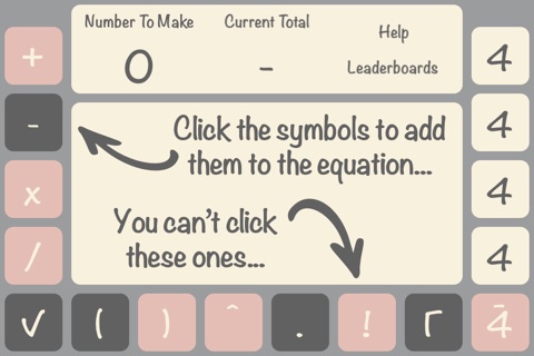 Four Fours Free screenshot 2