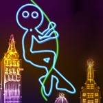 Neon City Swing-ing Super-fly Glow-ing Rag-Doll with a Rope