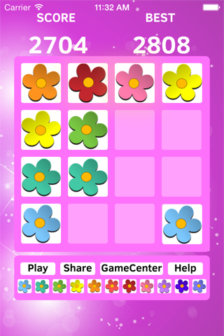 Flower Magic - swipe tiles 2048 edition game free screenshot 3