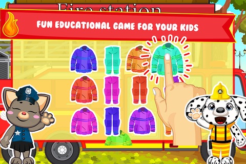 Kids Learning Fun & Educational Games for Toddlers - play fire truck puzzles & teach brain skills to pre-school children! screenshot 2