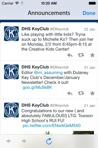 Pocket Key Club for Dulaney High School screenshot 2