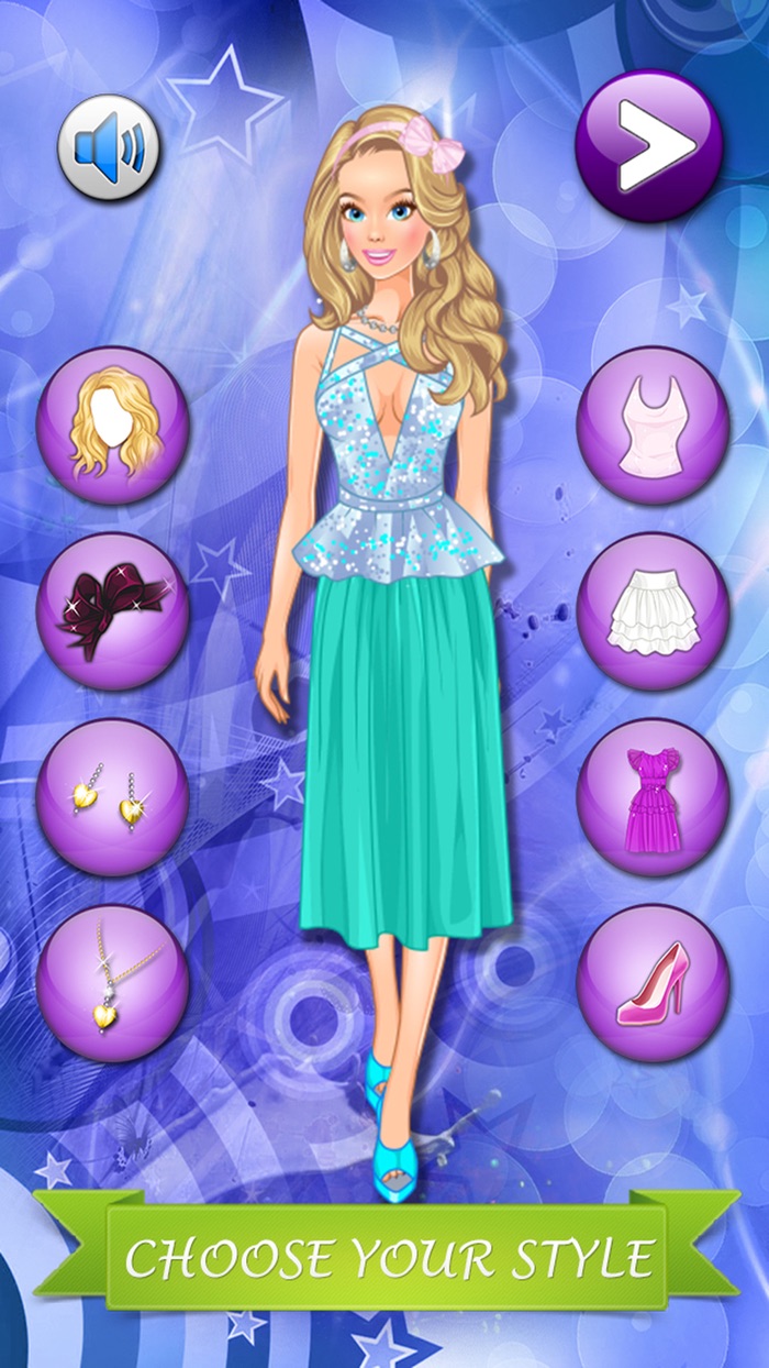 Blonde Girl Fashion Hairstyle. Dress up game for girls and kids.