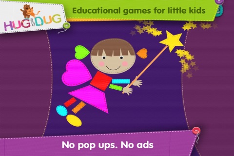 HugDug Shapes 3 - Early geometry shapes puzzles for toddlers and preschool kids full version. screenshot 3