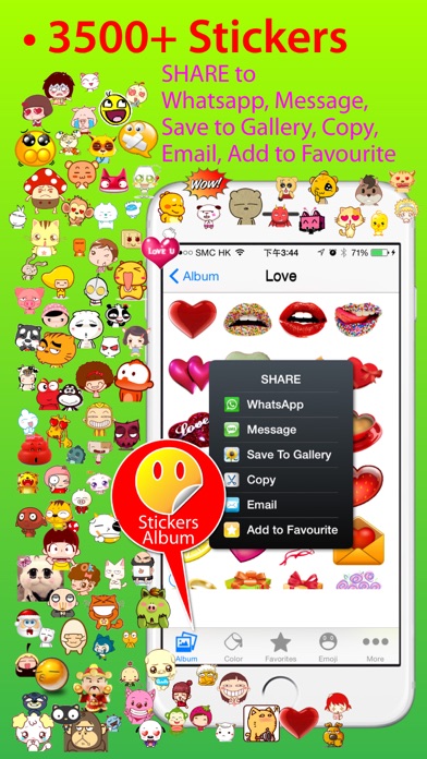 Stickers Pro for iOS8 +Emoji Keyboard & Emoji Art Screenshot 2