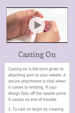Knitting, A Basic Guide screenshot 3