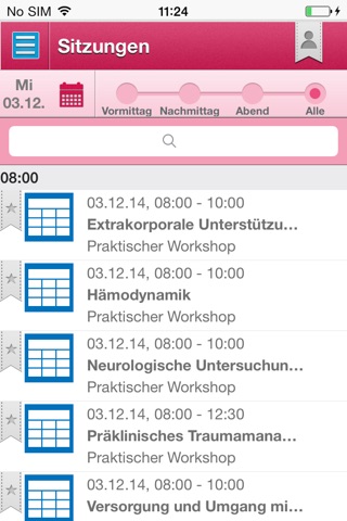DIVI 2014 App – 14. Kongress der Deutschen Interdisziplinären Vereinigung für Intensiv- und Notfallmedizin (DIVI), 3. – 5. Dezember 2014, Congress Center Hamburg screenshot 3