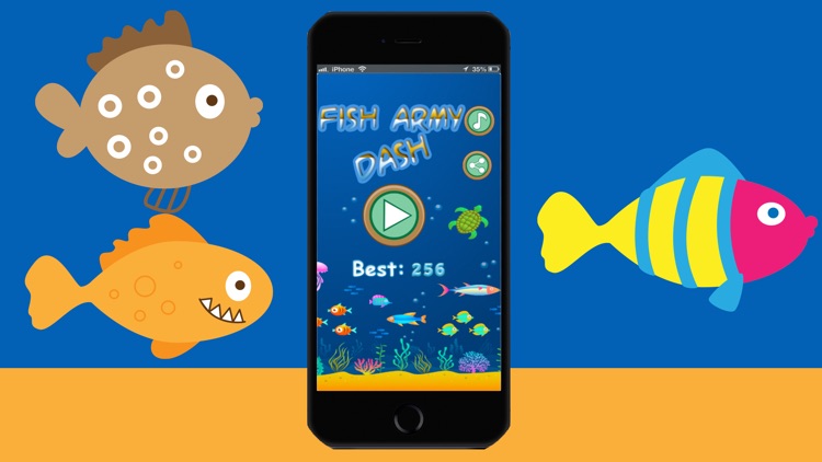 Fish Army Dash - shooter games for kids