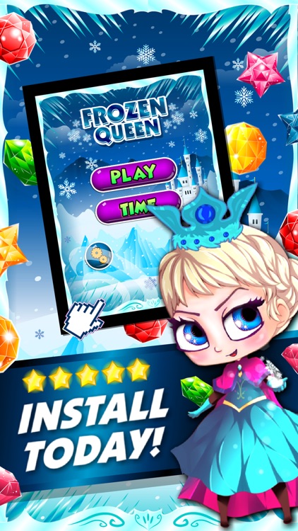 ``` Frozen Queen Match-3``` - fun candy puzzle game for jewel mania'cs free screenshot-4